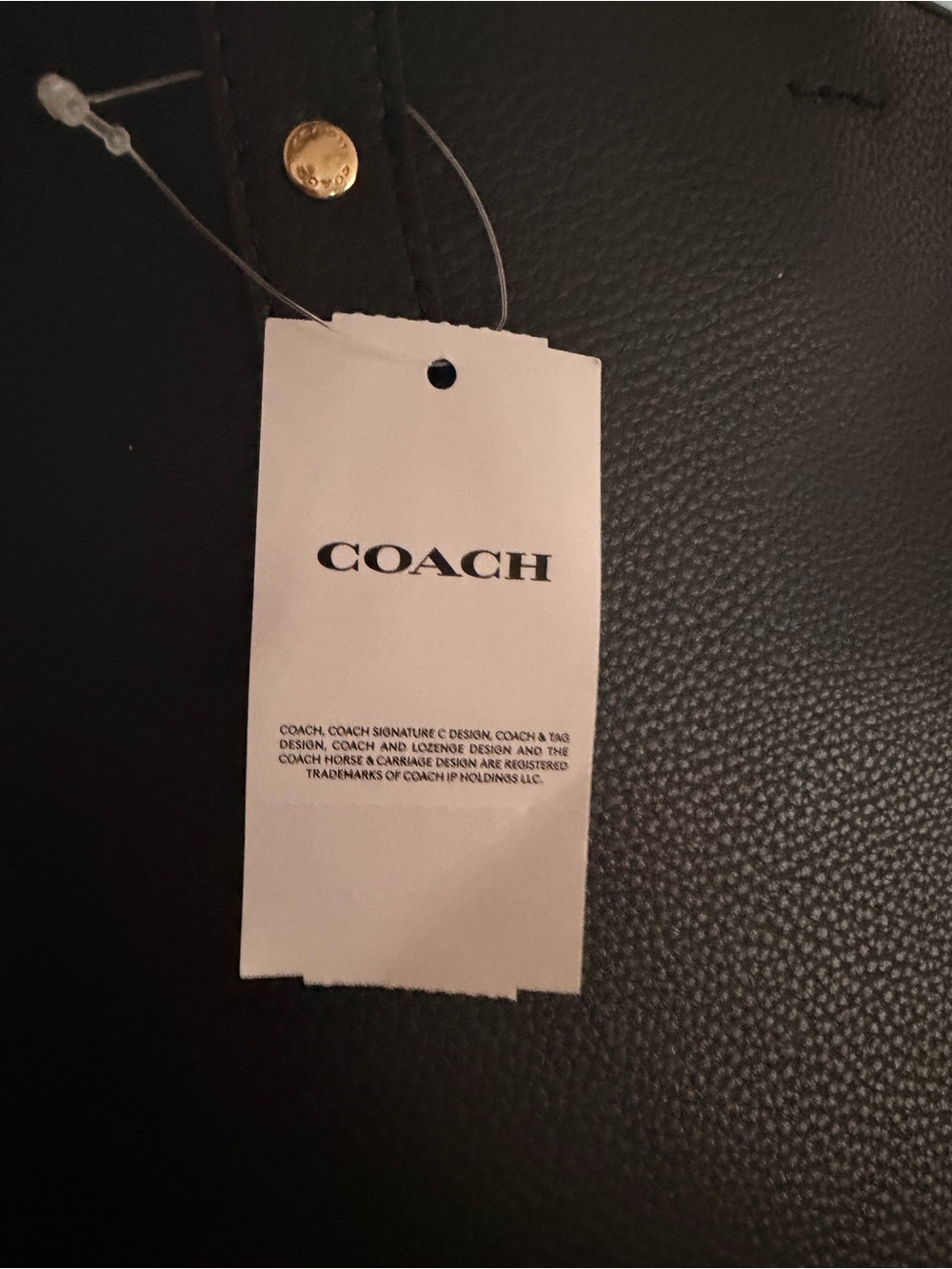 Coach Town Tote Black Leather Large Carryall NWT - Picture 3 of 11